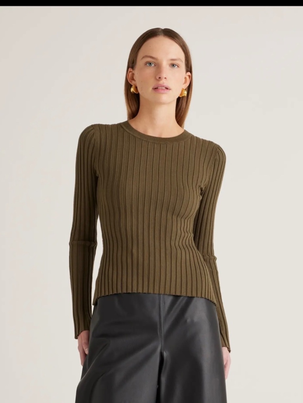 Quince - cotton cashmere blend long sleeve sweater